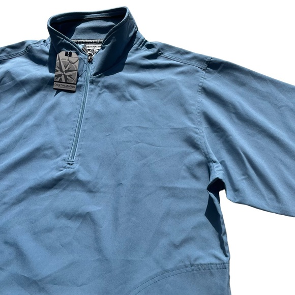 Destinations American Identity Men Small Blue 1/4 Zip Poly Avery Pullover Jacket - Picture 6 of 16